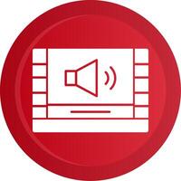 Audio description Glyph Gradient Button vector