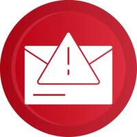 Warning Triangle Glyph Gradient Button vector