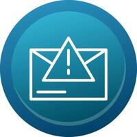 Warning Triangle Line Button vector
