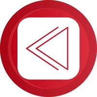 Backward Glyph Gradient Button vector