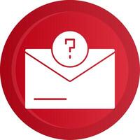 Question Mark Glyph Gradient Button vector
