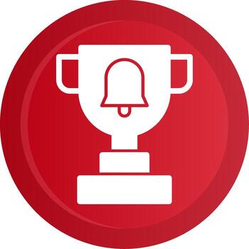 trofeo glifo degradado botón vector