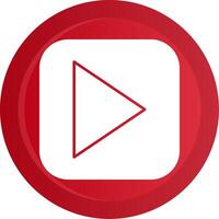Play Glyph Gradient Button vector