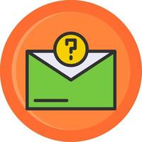 Question Mark Line Filled Circle vector