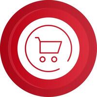 Cart Glyph Gradient Button vector