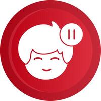 Pause symbol Glyph Gradient Button vector