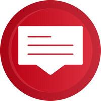 Comment Glyph Gradient Button vector