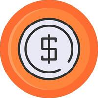 Pricing Line Filled Circle vector