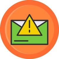 Warning Triangle Line Filled Circle vector
