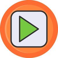 Play Line Filled Circle vector
