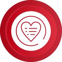 Wishlist Glyph Gradient Button vector