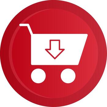 Add to Cart Glyph Gradient Button vector