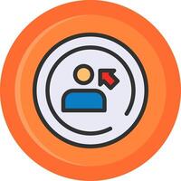 Sign In Line Filled Circle vector