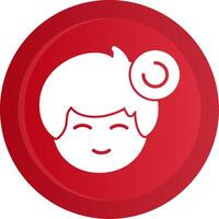 Pending status indicator Glyph Gradient Button vector