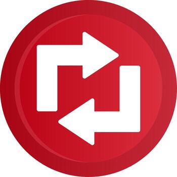 Refresh Glyph Gradient Button vector