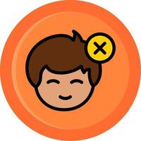 Rejected status indicator Line Filled Circle vector