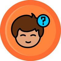 Question mark Line Filled Circle vector