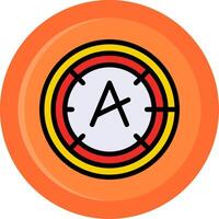 Dyslexia friendly Line Filled Circle vector