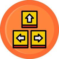 Keyboard navigation Line Filled Circle vector