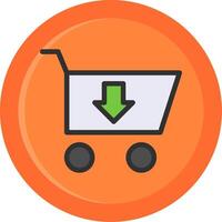 Add to Cart Line Filled Circle vector