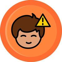 Error or warning symbol Line Filled Circle vector