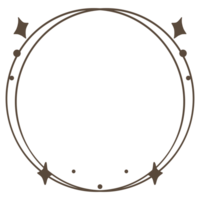 a circle frame with a star pattern on it png