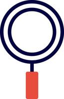Search Line Red Filled vector