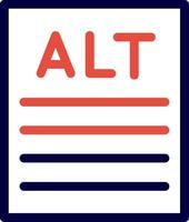 Alt text Line Red Filled vector