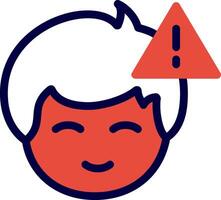 Error or warning symbol Line Red Filled vector