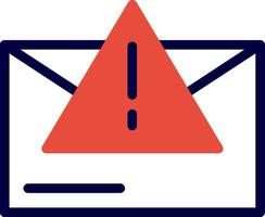Warning Triangle Line Red Filled vector