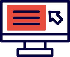 Screen reader Line Red Filled vector