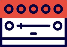 Notification Bar Line Red Filled vector