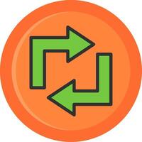 Refresh Line Filled Circle vector