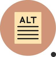 Alt text Flat Shadow vector