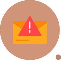 Warning Triangle Flat Shadow vector