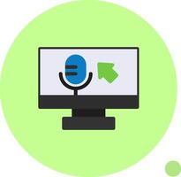 Voice commands Flat Shadow vector
