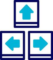 Keyboard navigation Blue Mixed vector