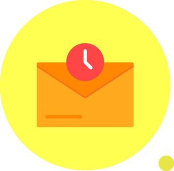 Clock Flat Shadow vector