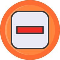 Stop Line Filled Circle vector