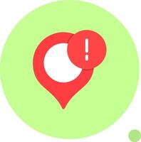 Location Pin Flat Shadow vector