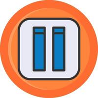 Pause Line Filled Circle vector