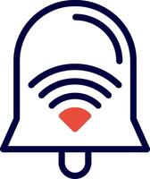 Wi-Fi Signal Line Red Filled vector