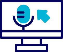 Voice commands Blue Mixed vector