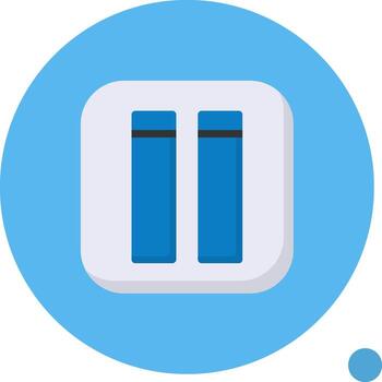 pausa plano sombra vector