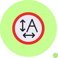 Text resizing Flat Shadow vector