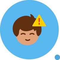 Error or warning symbol Flat Shadow vector