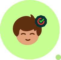 Approval status indicator Flat Shadow vector
