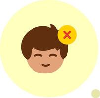 Rejected status indicator Flat Shadow vector