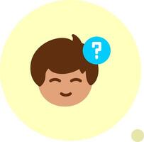Question mark Flat Shadow vector
