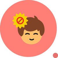 Cognitive impairment Flat Shadow vector